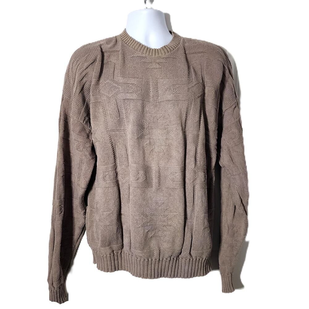 Orvis Aztec Crew Neck Cable Knit Sweater XXL